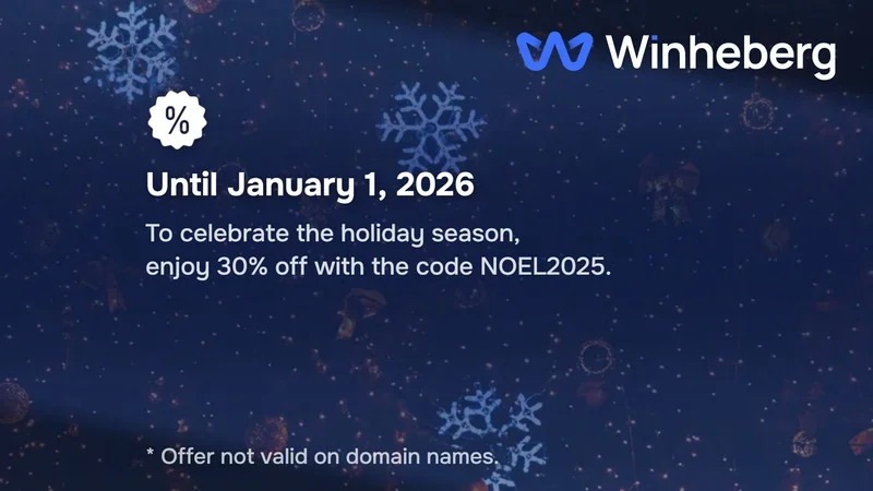 Christmas Promo Code: 30% Off Winheberg Web & Server Hosting