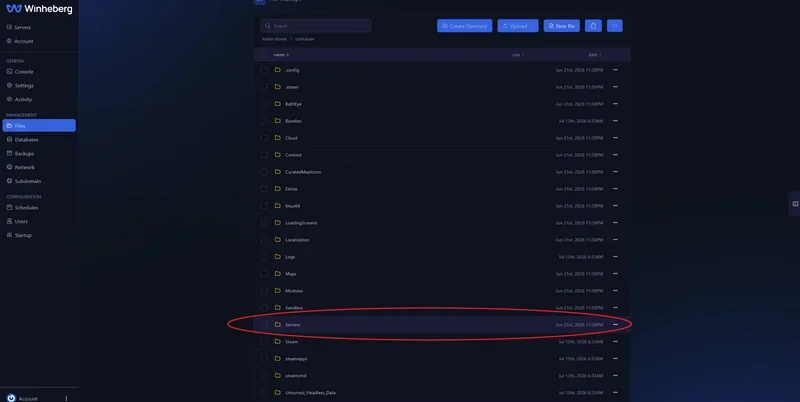 Servers folder of an Unturned server