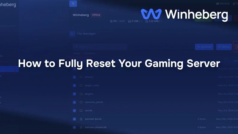 How to Fully Reset Your Gaming Server