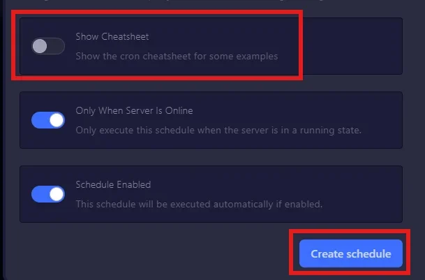 Confirming the Schedule