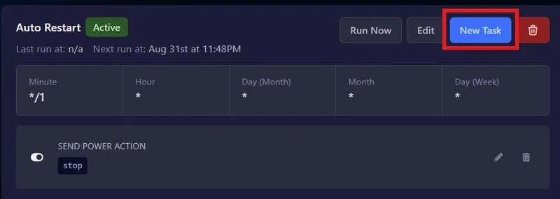 Adding the start task