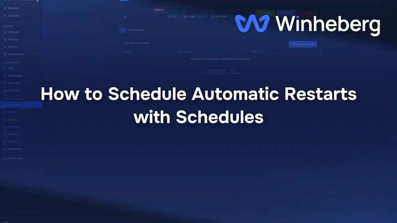 How to Schedule Automatic Restarts with Schedules