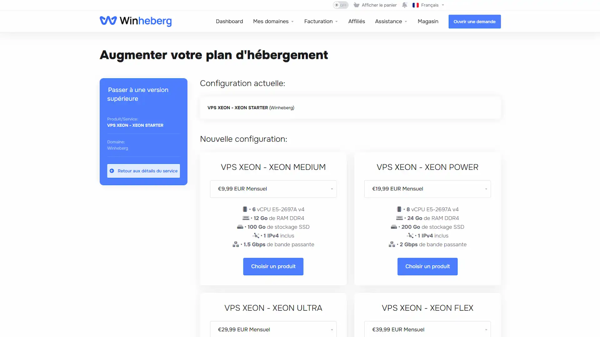 Mise à niveau